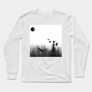 A Black Designed Long Sleeve T-Shirt